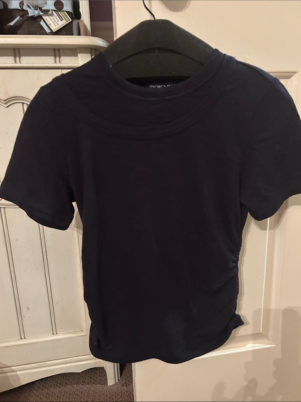 Veronica Beard Deep Navy Short Sleeve Crew Tee